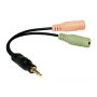Logilink | Audio adaptor | Mini-phone 3.5 mm 4-pole | Male | Female | Mini-phone stereo 3.5 mm | Black - 2